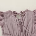 thumbnail image 5 of Tiny Cutey Toddler Baby Girl Dress Summer Ruffle Sleeve Solid Beach Boho Dresses Sundress Clothes for 18-24 Months, 5 of 7