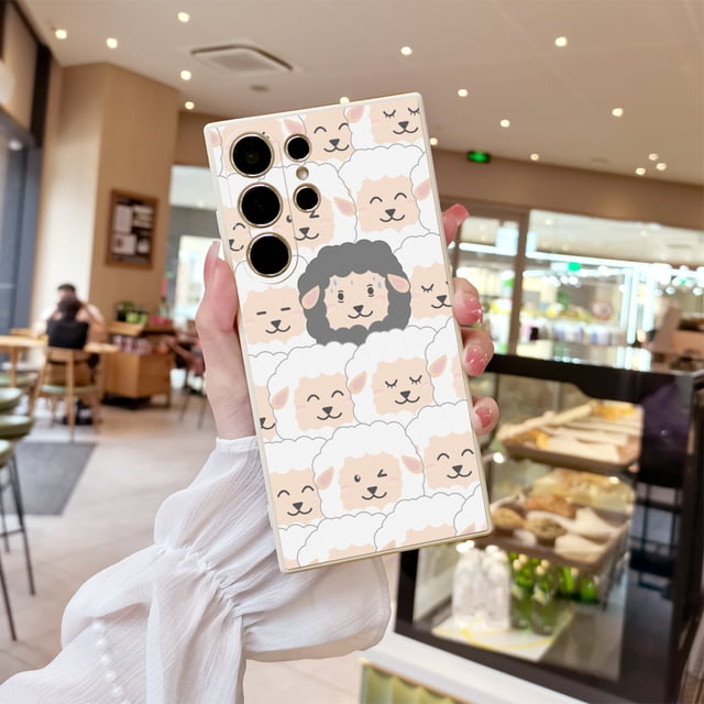 "Proteja su iPhone 15 Pro Max con esta divertida y colorida funda mate plateada de dibujos animados de doble capa para teléfono"