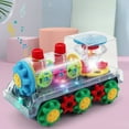 thumbnail image 2 of WMQPNNS New Trending Transparent Gear Locomotive Light up Train Railway Engine Toddler Musical 3D Gears Bump & Go for Kids With 360° Rotation Function Lights andMusic, 2 of 8