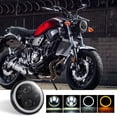 thumbnail image 3 of 5.75 inch LED Headlight Motorcycle Projector Headlamp Super Wide Angle Driving Light, 3 of 7