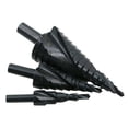 thumbnail image 3 of 3Pcs 4-32Mm Hss Stepped Drill Bit Set High-Speed Steel Spiral For Metal Cone Triangle Shank Hole, 3 of 7