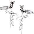thumbnail image 3 of Women's Stainless Steel Grace Cross Necklace-John 1:16 by Shields of Strength, 3 of 4