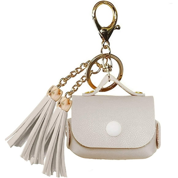 Charging Case Cover for Apple Airpods Pro, PU Leather Case Compatible with Apple Airpods Pro Charging Case - Beige(Tassels)