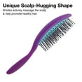thumbnail image 2 of Olivia Garden OG Brush Detangler, pocket-size, perfect for travel and on-the-go, removable cushion, scalp hugging shape massages the scalp, for wet or dry hair, for women, men and children, Purple, 2 of 5