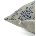 thumbnail image 3 of Fabdivine Thick Linen Hand Block Print Elegant Throw Cushion Cover , 16"X16", Gray, 3 of 5