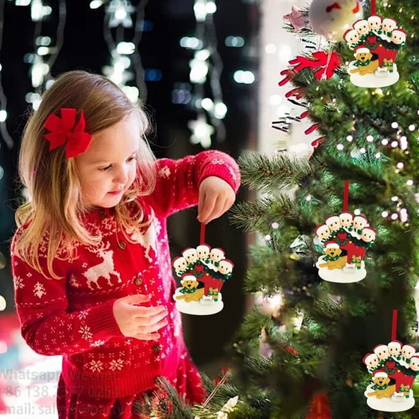 Fiudx Ofertas relámpago Decoraciones navideñas personalizadas para el hogar Arreglos navideños colgantes para el hogar familiar cálido Decoraciones navideñas familiares Regalos de Navidad