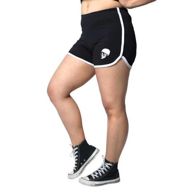 Pantalones cortos Sunloudy de verano para mujer, pantalones cortos ajustados informales con estampado divertido de Halloween, pantalones cortos elásticos para la playa, ropa de calle Sunloudy moda