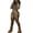 Long Pants, variant on Women's Leopard Print 2-Piece Activewear Set, Zip Long Sleeve Top with Pants or Shorts, S-XXL