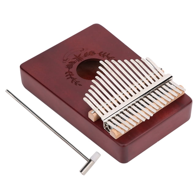 Kalimba De 17 Teclas, Piano De Pulgar Kalimba De Caoba, Piano De Dedo Portátil, Marcas De Notas Musicales Grabadas Con Láser, Instrumento Musical Para Principiantes
