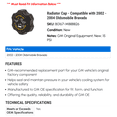 thumbnail image 2 of Radiator Cap - Compatible with 2002 - 2004 Oldsmobile Bravada 2003, 2 of 2