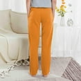 thumbnail image 5 of Kids Pajama Pants Unisex Soft Cotton Sleep Lounge Bottoms with Elastic Waist & Pockets, 4-14 Orange, 5 of 5