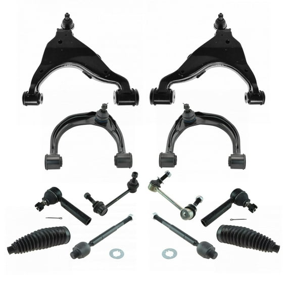 TRQ 12pc Kit Control Arm Ball Joint Tie Rod Sway Bar Link LH RH for Toyota Lexus PSA28675 Fits select: 2003-2009 TOYOTA 4RUNNER, 2003-2009 LEXUS GX