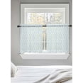 thumbnail image 5 of Aqua Spring Floral Tier Curtains 24 Inch Length, Sheer Curtains for Bedroom Living Room Window Summer Botanical Watercolor Rod Pocket Drapes Kitchen Curtains Small Half Window 27.5"x24" 2 Panels, 5 of 6