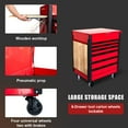 thumbnail image 6 of HPDMC 6-Drawer Rolling Tool Cart - Heavy Duty 1000 lbs Capacity Mobile Tool Cabinet with Steel Workbench & Wooden Folding Table - Mechanic Tool Trolley with Locking Casters, 6 of 17