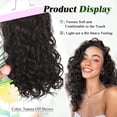 thumbnail image 6 of Clip in Hair Extensions, 4 count 16 inch Curly Hair Extensions Short Soft  Hairpiece Lace Weft Curly Wave Clip Ins Extensions Invisible for Women,Natura Off Brown, 6 of 6