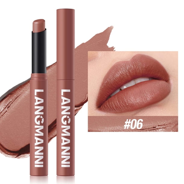 Xihbxyly Lápiz Labial Mate, Color Aterciopelado de Larga Duración, Brillo Hidratante Antiadherente, Fórmula Única de Alta Saturación, Ideal para Fiestas, Bodas y Uso Diario, Un Imprescindible para La