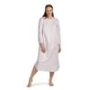Miss Elaine Long Nightgown - Brushed Back Satin, Long Sleeves and Button Top, Neckline Details, Sleepwear & Loungewear (Large, Pastel Pink)
