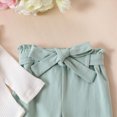 thumbnail image 5 of NOLDARES Baby Girl Newborn Clothes Set Including Romper Pants Headband 3Pcs Long Sleeve Ruffle Fall Winter Outfits,Light Green,0-3 M, 5 of 6