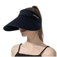 thumbnail image 1 of WEIYLL Ladies' Summer Sun Hat With Solid Color Large Brim & Foldable Ice Silk Visor Cap In Design Black for -, 1 of 2