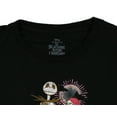 thumbnail image 3 of Nightmare Before Christmas Girls' Jack and Sally Distressed Graphic Print Kids T-Shirt, 3 of 5