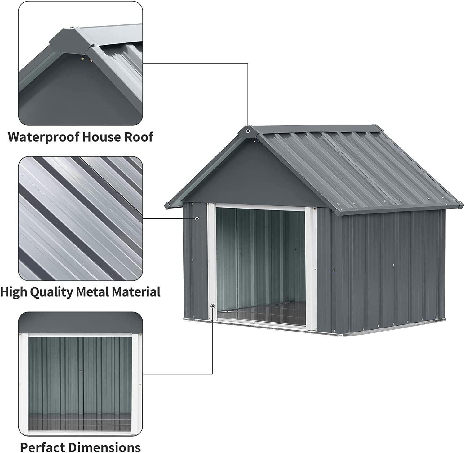 Large Dog House for Dog Outdoor Indoor Waterproof Dog House Kneel Weather & Water Resistant Pet Kennel