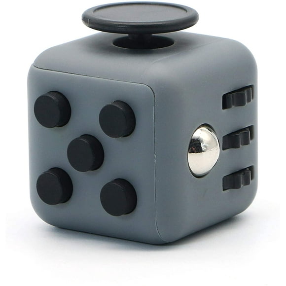 DAMAIE Cube Anti-Stress Jouet de Soulagement du Stress et de l'Anxiété, Idéal pour Adultes et Enfants [Idée Cadeau] [Jouet Relaxant] [Anti-Stress] [Matériau Doux] (Gris Foncé)