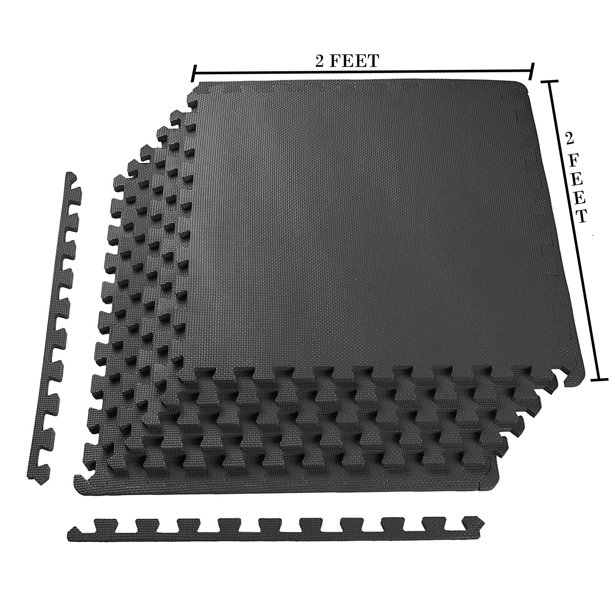 Fitit 1/2 Inch EXTRA Thick EVA Foam Mat with Interlocking Tiles 24 Square Feet