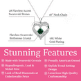 thumbnail image 2 of Cate & Chloe Forever May Birthstone 18k White Gold Plated Women's Necklace, Swarovski Crystals, 2 of 9