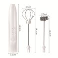 thumbnail image 2 of spumador de leche electrico, Agitador electricoa recargable por USB, Batidora de mano, Batidores de acero inoxidable y 3 velocidades ajustables para café, Café con leche, Capuchino, (Negro), 2 of 5