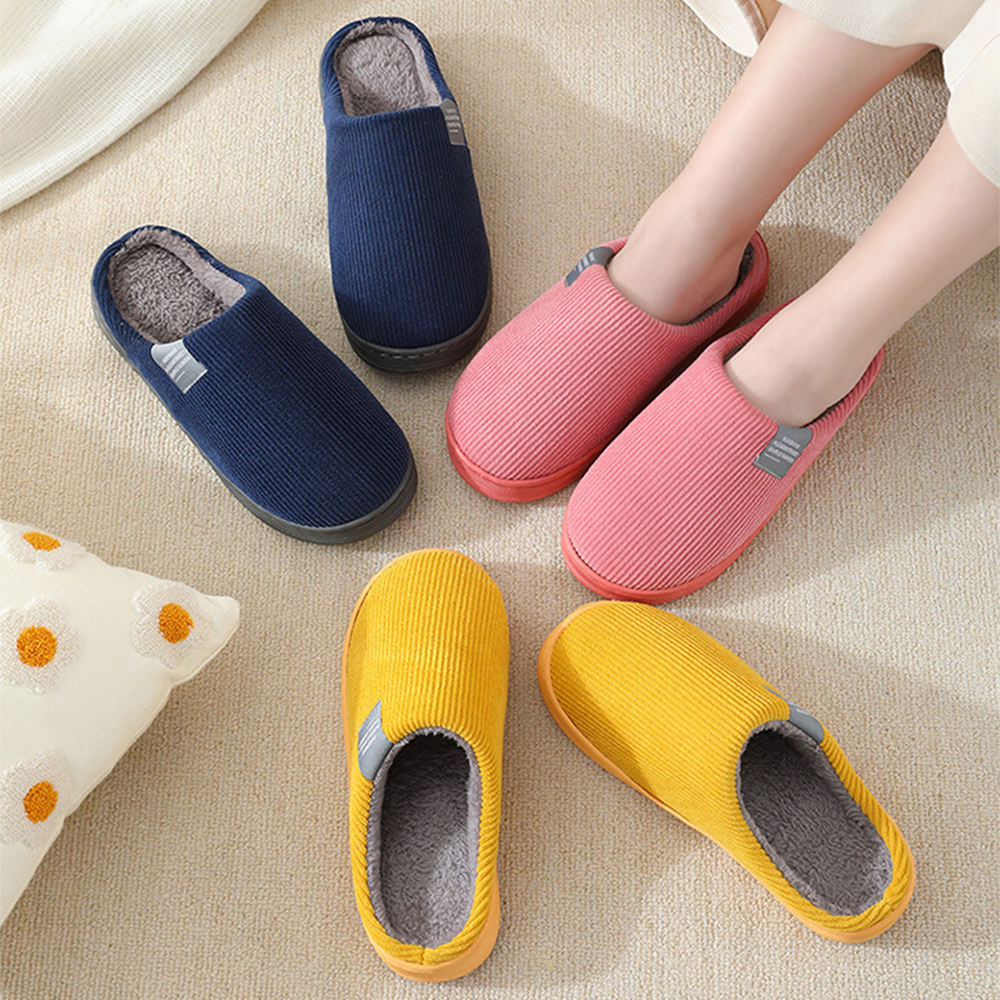 本命ギフト Unisex Cotton Slippers Nonslip Shoe Sole With Cowhide For Autumn