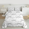 thumbnail image 2 of Homewish Cartoon Bow Knot 2pcs Bedding Comforter Set For Female Teens Adults,Dreamy Princess Twin Comforter Sets,Black White Breathable Bedding Set,Polka Dots Home Decor,Reversible, 2 of 8