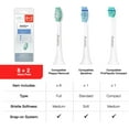 Brushmo Philips Sonicare Compatible Toothbrush Refill Value Pack (8+2
