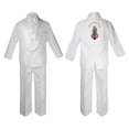 thumbnail image 3 of New Born Baby Boy Teen Christening Communion Formal White Paisley Suit Silver or Gold Guadalupe Virgin Mary Maria On Back SM-20, 3 of 4