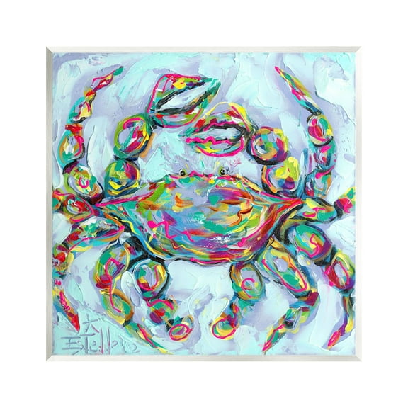 Stupell Industries Modern Crab Portrait Animals & Insects Painting Unframed Art Print Wall Art, 12 x 12