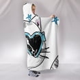 thumbnail image 2 of Cat Love Hooded Blanket, 2 of 4