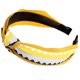 thumbnail image 1 of Diadema para el pelo con nudo cruzado de tela para mujer, accesorios para el cabello, joyería (amarillo 397), 1 of 2