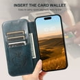 thumbnail image 6 of Feishell for iPhone 15 Pro Max Case, Wallet Case [Compatible with MagSafe] Magnetic Leather Flip Folio Cover Kickstand and Cash Credit Card Holder Men Women for Apple iPhone 15 Pro Max,Blue, 6 of 10