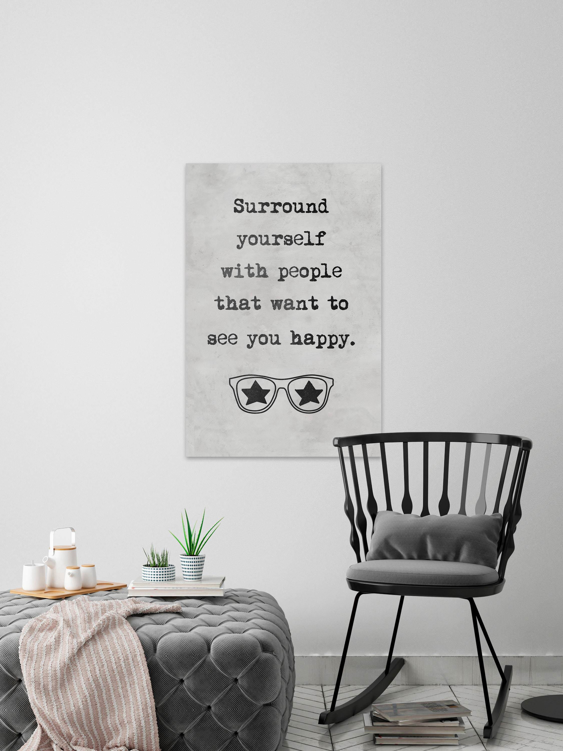 See You Happy Painting Print on Wrapped Canvas