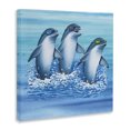 thumbnail image 4 of Stupell Industries Cool Dolphins Trio Animals Painting Wrapped Canvas Art Print Wall Art, 17 x 17, 4 of 8