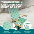 thumbnail image 5 of Bliss Hammocks Folding Beach Chair with Canopy, Storage Pouch, & Cup Holder, 5 Reclining Positions, 275 Lb. Capacity (Palm Tree), 5 of 7