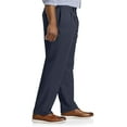 thumbnail image 3 of Oak Hill by DXL Men's Big and Tall Waist-Relaxer Pleated Microfiber Pants- New & Improved Fit, Navy, 46W X 34L, 3 of 8