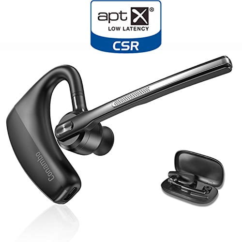 Conambo Bluetooth Headset 5.0 aptX HD 16 Stunden Talktime Bluetooth Kopfhörer CVC8.0 Dual-Mic Noise Cancelling Mute Key Wireless Ohrhörer für Handys Business Fahren Trucker Office