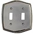 thumbnail image 3 of Switchplate Chrome 13cm H Braided Double Toggle | Renovator's Supply, 3 of 4