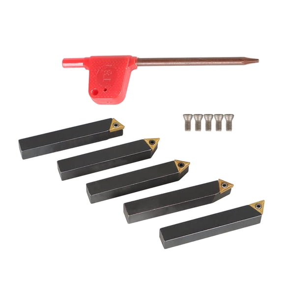 5Pcs 3/8" Indexable Carbide Insert Turning Tooling Bit Holder Set For Lathe US