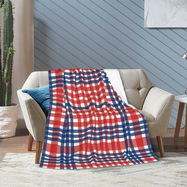 Blue and red throw blanket new arrivals