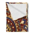 thumbnail image 2 of Mandala Soft Flannel Fleece Throw Blanket, Oriental Filigree Tile Inspired Ornament Ethnic Print, Cozy Plush for Indoor and Outdoor Use, 50" x 70", Lavender Burgundy, by Ambesonne, 2 of 5