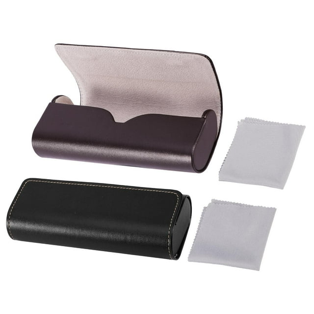 Funda para gafas KASCLINO, carcasa rígida, piel sintética, 2 unidades