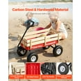 thumbnail image 3 of Carro de arrastre VEVOR para niños, carro infantil de 99 cm con paneles y asa de madera, soporta hasta 150 kg, carro utilitario todoterreno, regalo de cumpleaños para niños, jardinería, playa, rojo, 3 of 9