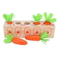 thumbnail image 1 of Juego de combinación de zanahorias, juego de zanahoria de madera, juguete infantil de aprendizaje temprano, juguete de habilidad motora fina, diseño de última generación, 1 of 9