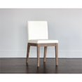 thumbnail image 2 of Sunpan Branson 19" Modern Faux Leather Dining Chair in White (Set of 2), 2 of 6